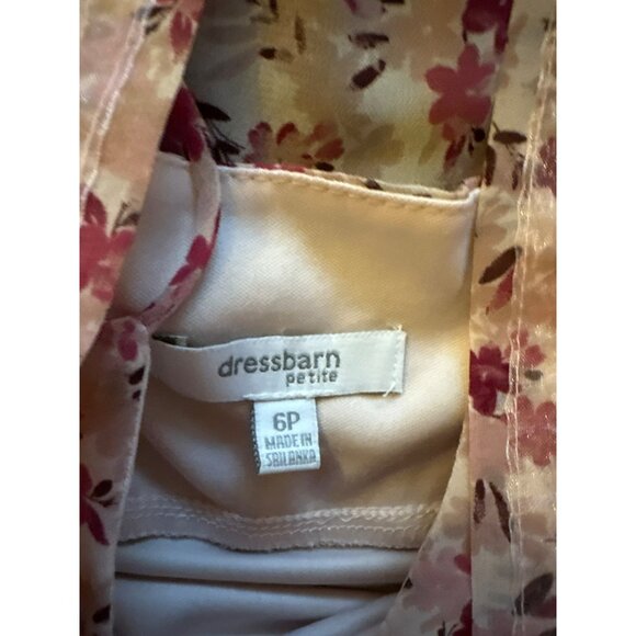 Dressbarn Petite Floral Sleeveless Belted Midi Dress Size 6P - Picture 3 of 7